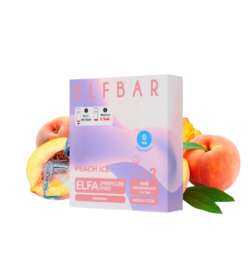 ELFA Pods by Elfbar Nikotinfrei - Peach Ice (2er Packung)