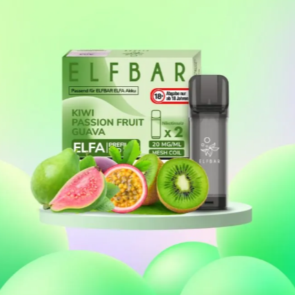 ELFA Pods by Elfbar Nikotinfrei - Kiwi Passion Fruit Guave (2er Packung)