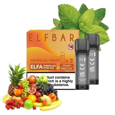 ELFA Pods by Elfbar Nikotinfrei - Tropical Fruit (2er Packung)